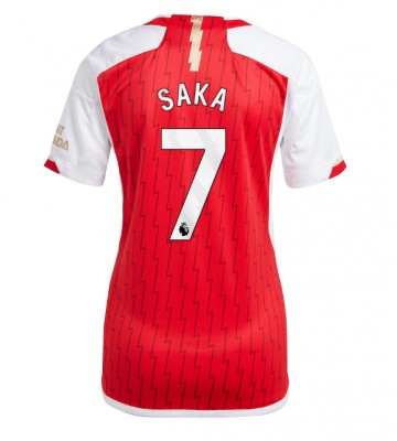 Arsenal Bukayo Saka #7 Primera Equipación Mujer 2023-24 Manga Corta